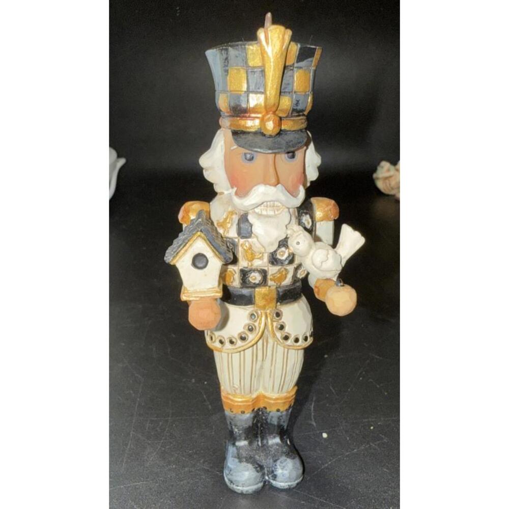 Jim Shore ~ 2018 BLACK AND GOLD BIRD HOUSE Nutcracker Ornament 6004203 - No box